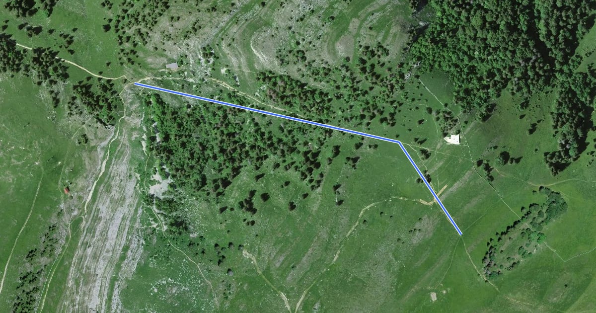 Маршрут Col du Vuarne-Col du Porte на спутниковом снимке