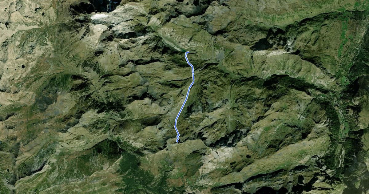 Маршрут Col et Lac de la Bernatoire на спутниковом снимке