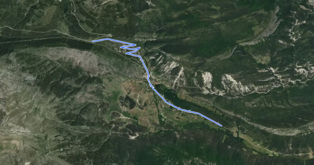 Маршрут Col Saint-Barnabe (1365 m) versant Soleilhas на спутниковом снимке