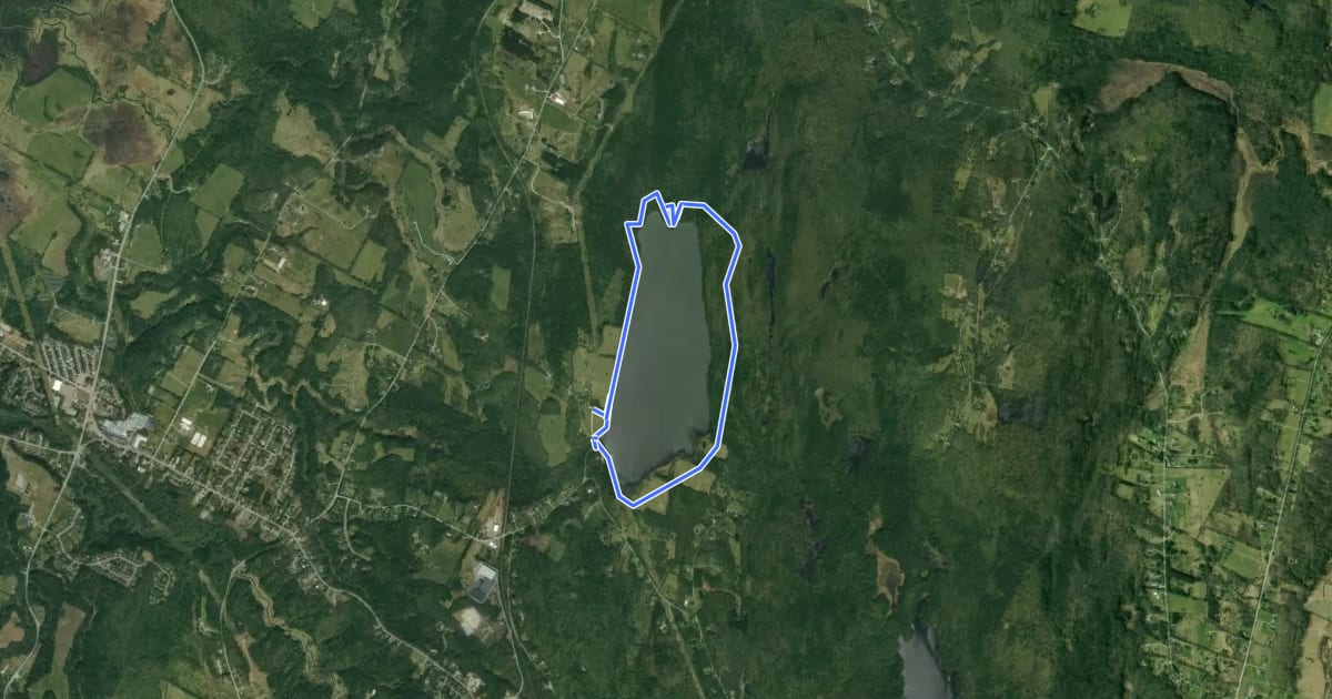 Маршрут Colchester Pond Trail на спутниковом снимке