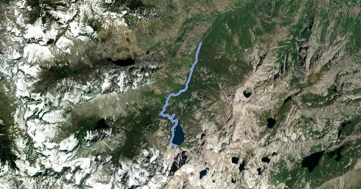 Маршрут Colchuck Lake Trail на спутниковом снимке