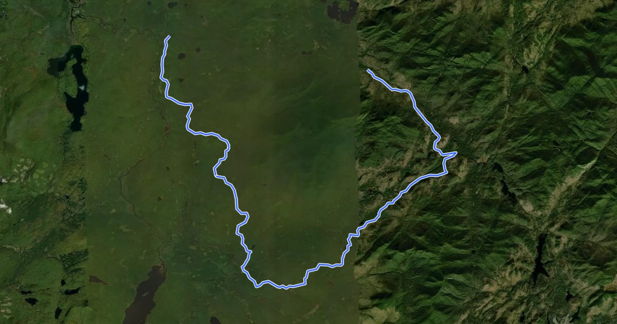 Маршрут Cold River - 32.1 Mile Trail на спутниковом снимке
