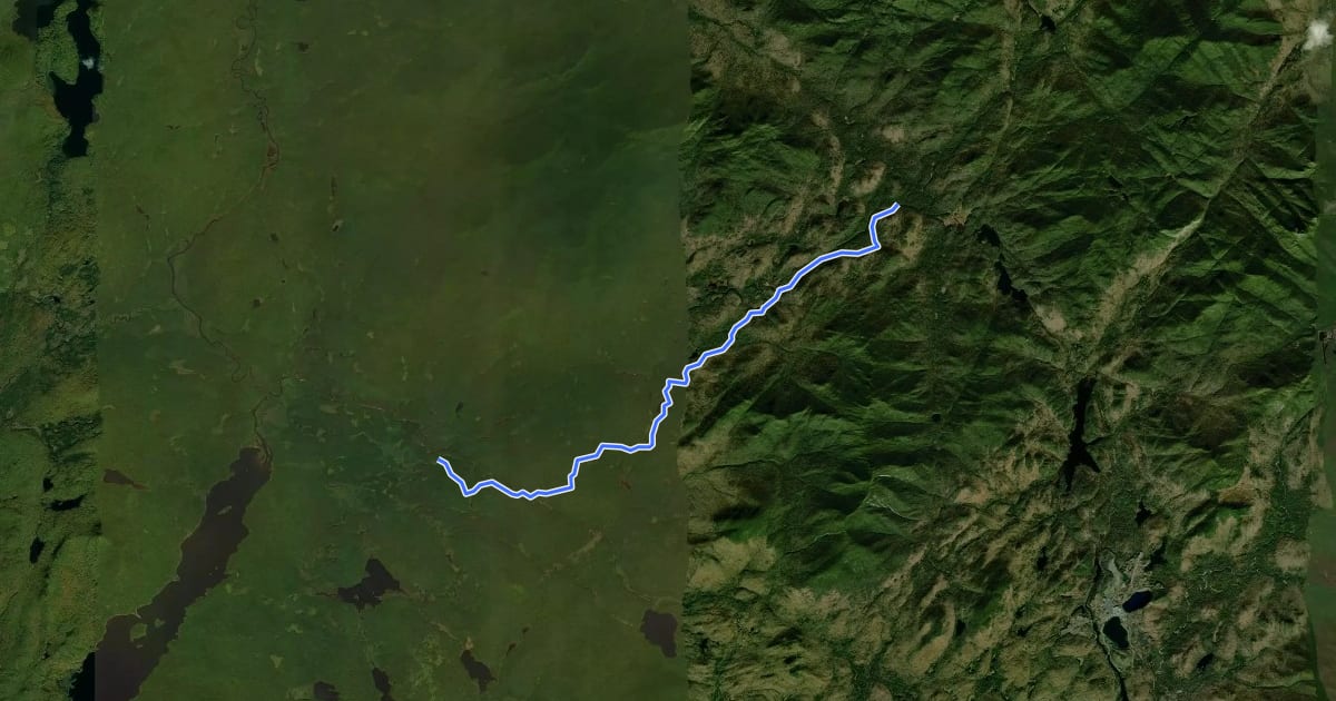 Маршрут Cold River Horse Trail на спутниковом снимке