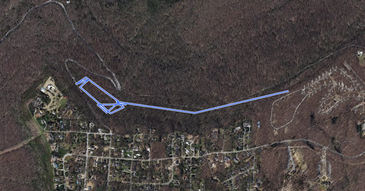 Маршрут Cold Springs Trail на спутниковом снимке