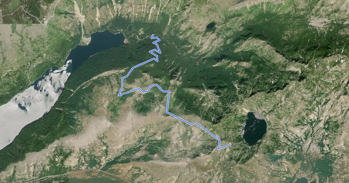 Маршрут Coldwater Trail на спутниковом снимке