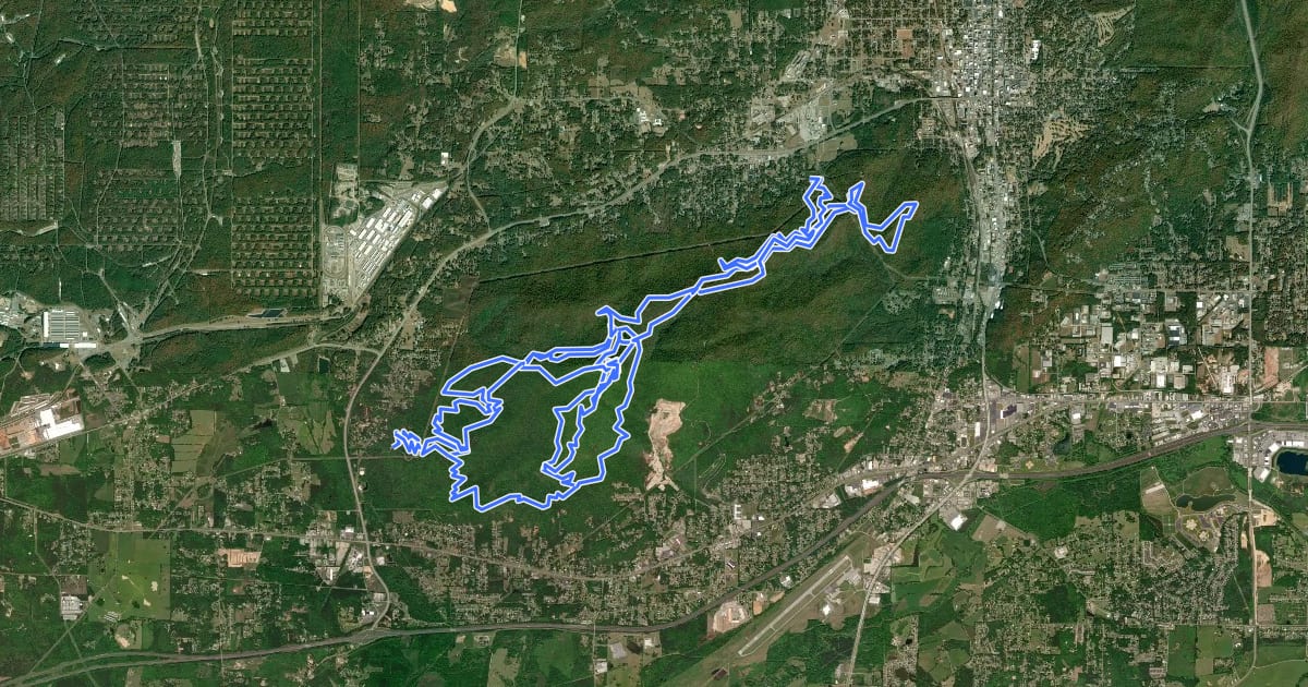 Маршрут Coldwater Trail System National Recreation Trail на спутниковом снимке