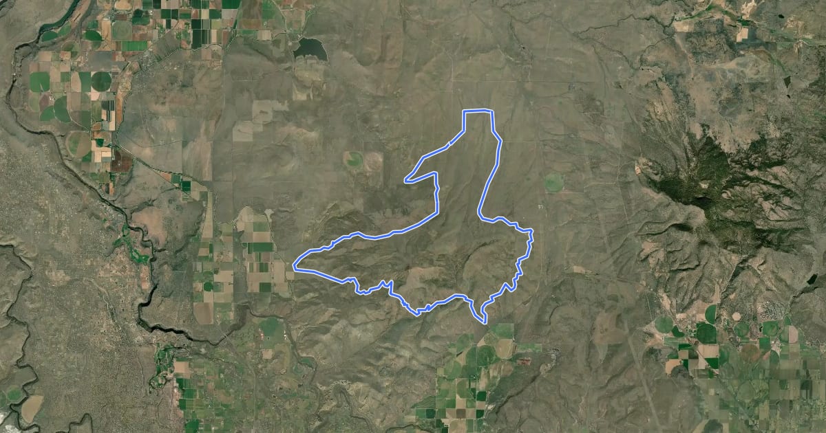 Маршрут Cole Loop Trail на спутниковом снимке