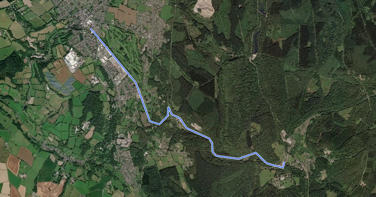 Маршрут Coleford, Milkwall & Parkend railway path FOD06 на спутниковом снимке