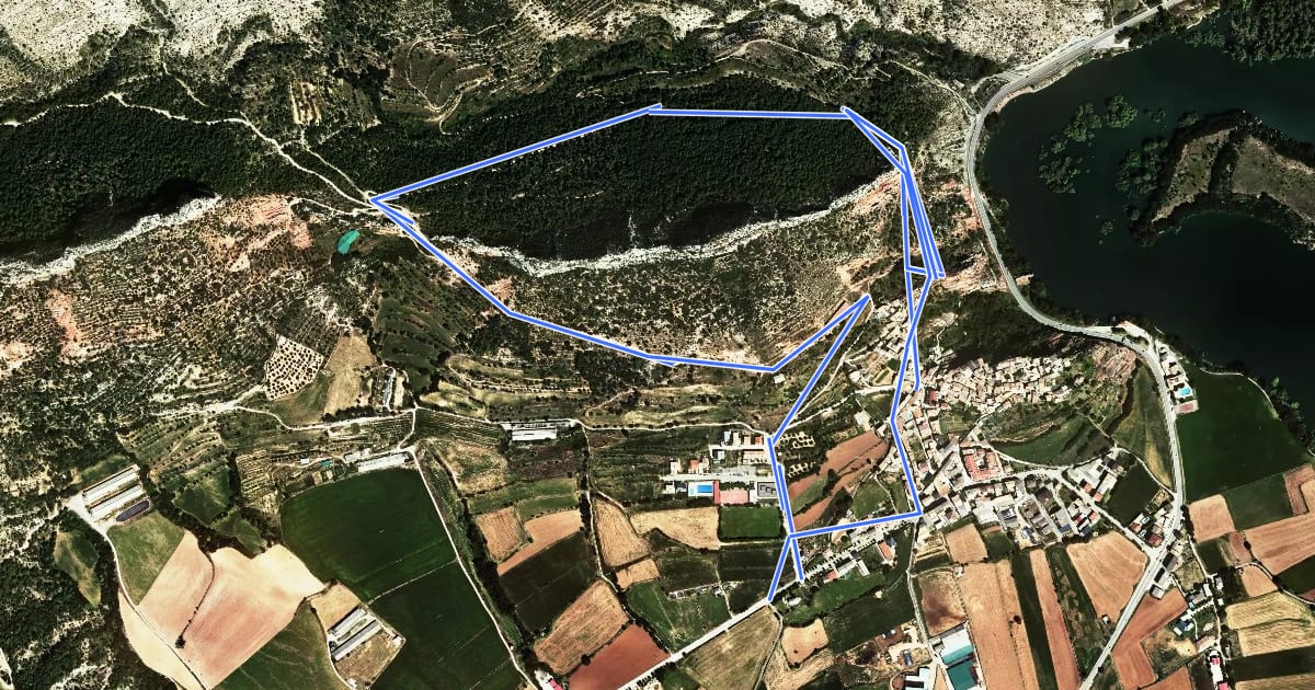 Маршрут Coll de Nargó, passeig de Coll Piquer на спутниковом снимке