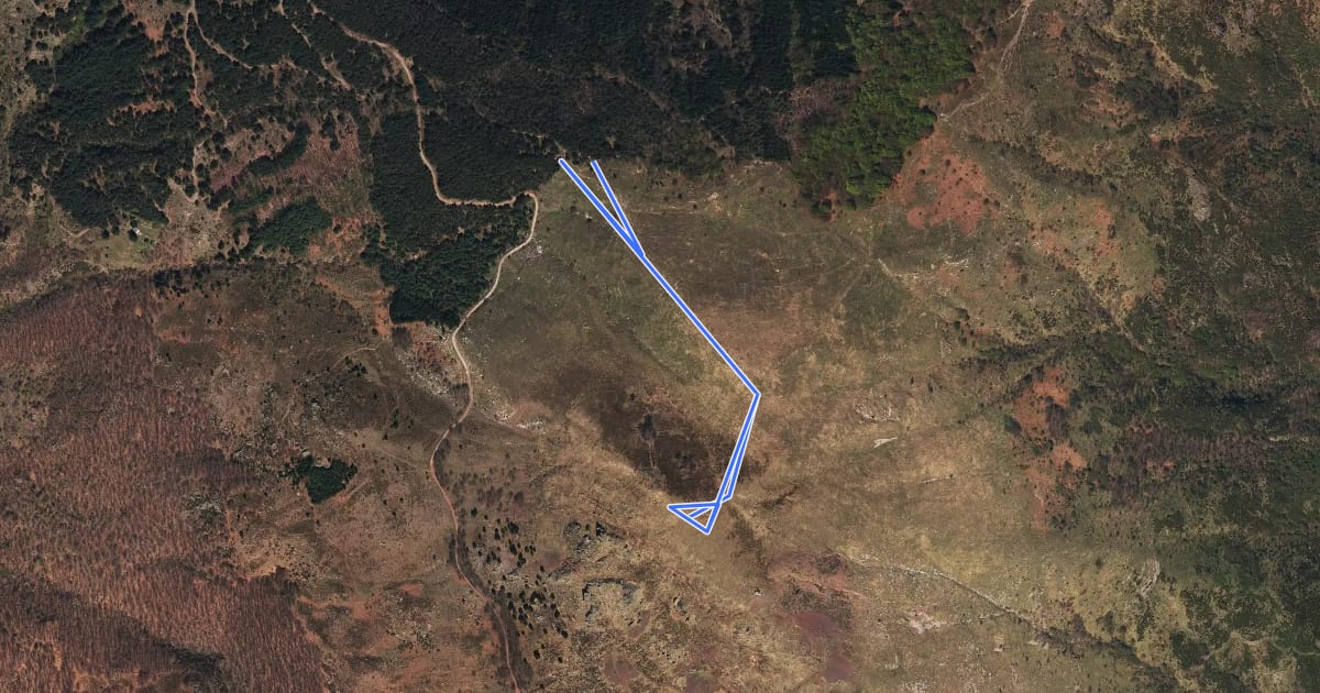 Маршрут Colla di Faie - Monte Porcile на спутниковом снимке