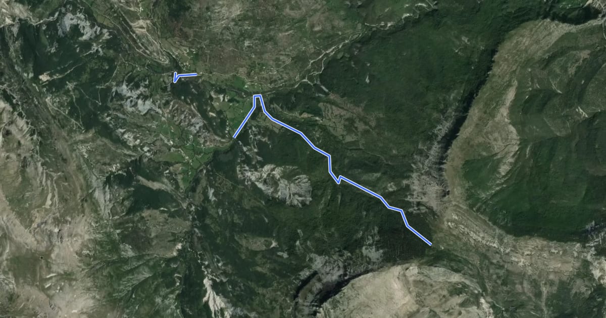 Маршрут Colle Basse (1 446 m) на спутниковом снимке