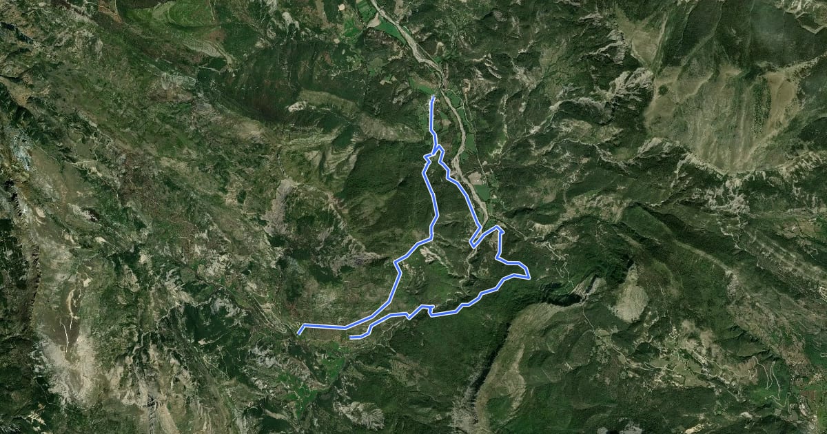 Маршрут Colle de Blieux на спутниковом снимке