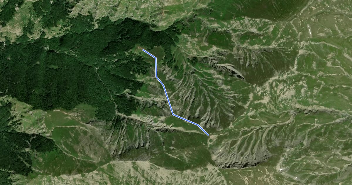 Маршрут Colle della Pacina (bivio 337) - incrocio con il 301 per il Monte Gorzano на спутниковом снимке