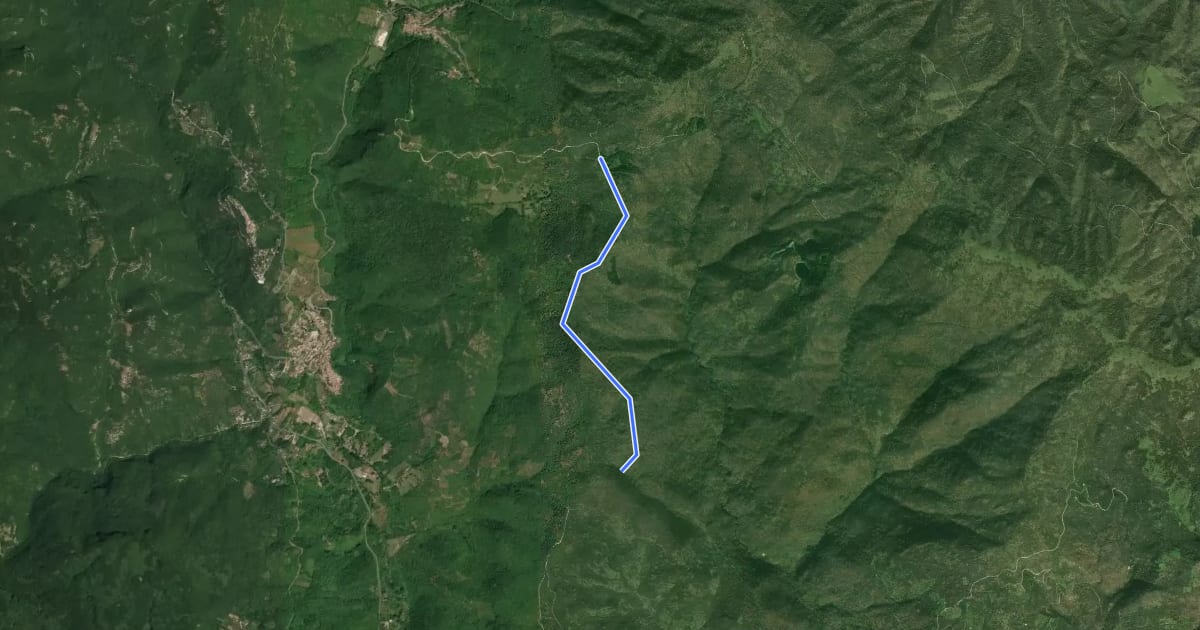 Маршрут Colle Serranile-Fosso Turana на спутниковом снимке