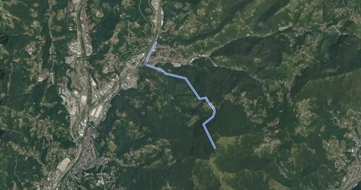 Маршрут Collegamento "D" - Nordic Walking Croce di Vie на спутниковом снимке