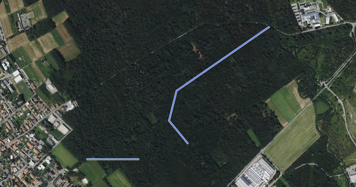 Маршрут Collegamento Rescaldina BdR - Parco dei Mughetti на спутниковом снимке