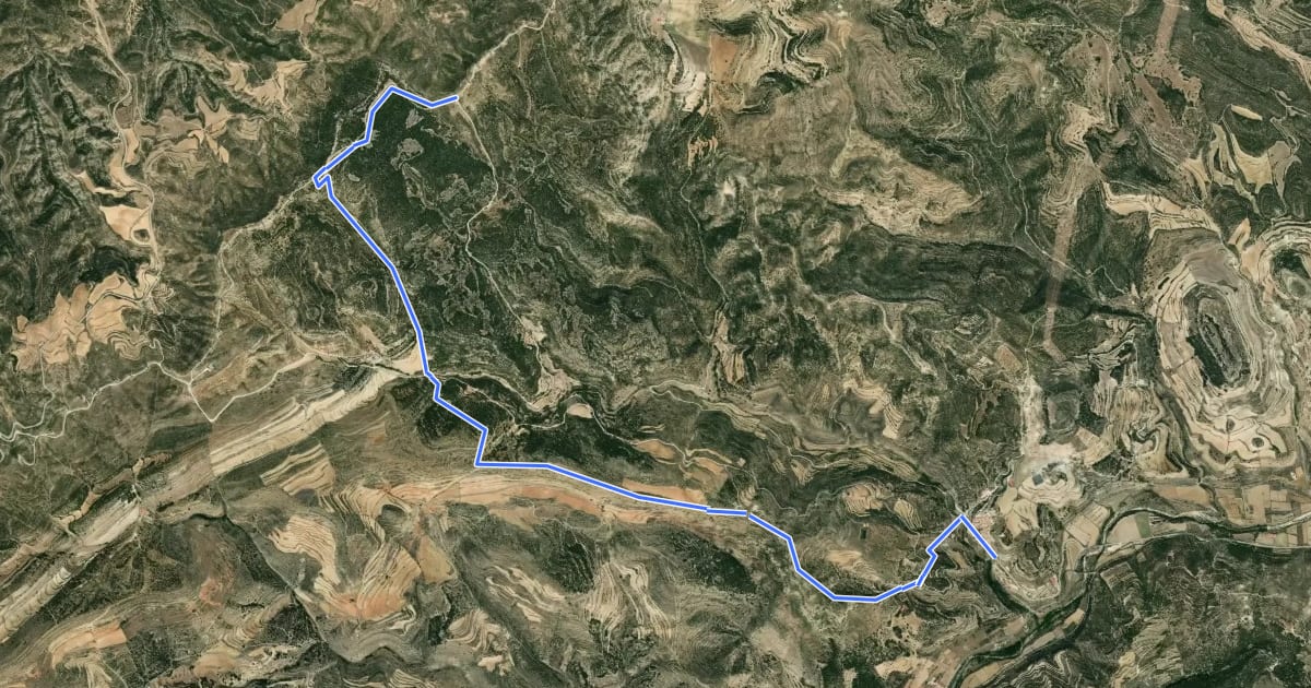 Маршрут Collet dels Castellans на спутниковом снимке