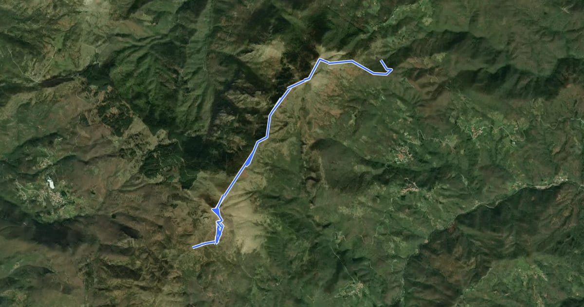 Маршрут Colli di Valletti - Monte Verruga - Monte Porcile - Bivio AV5T на спутниковом снимке