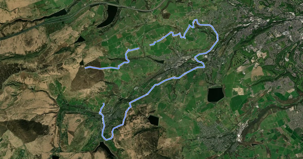 Маршрут Colne Valley Circular Walk на спутниковом снимке