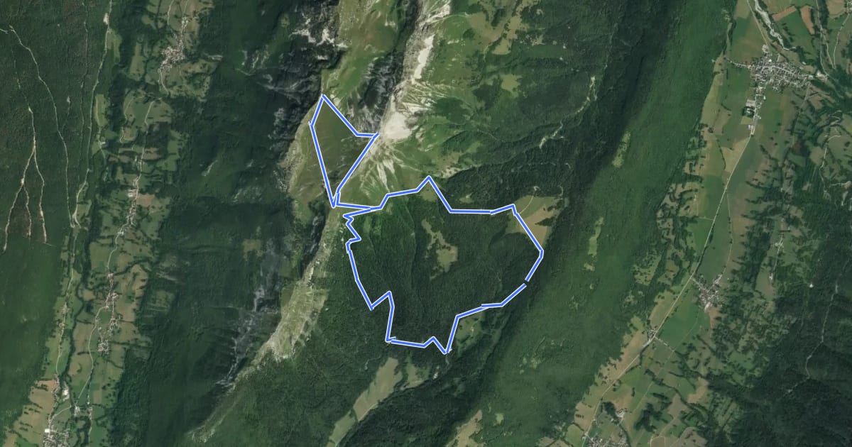 Маршрут Colombier par la Fullie et le Col de la Cochette на спутниковом снимке