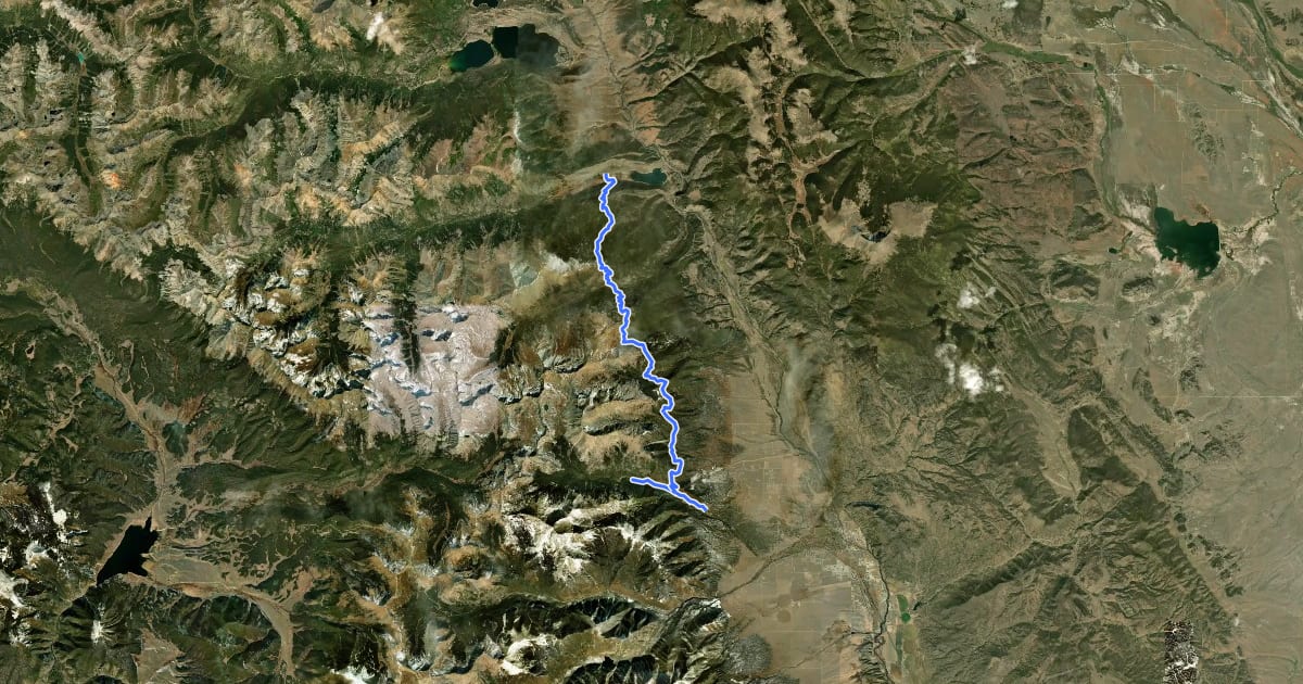 Маршрут Colorado Trail Seg. 12 Clear Creek to North Cottonwood Creek Road на спутниковом снимке