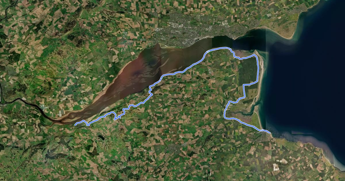 Маршрут Columba Way on North FCP на спутниковом снимке