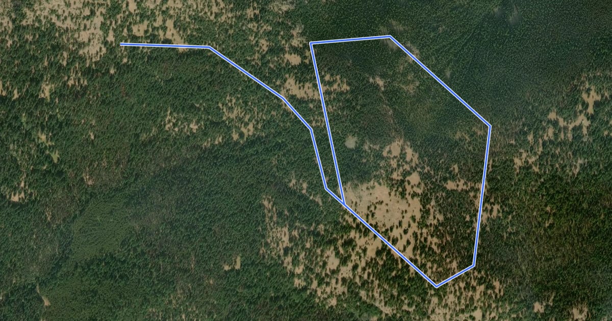 Маршрут Columbia Mountain Loop на спутниковом снимке