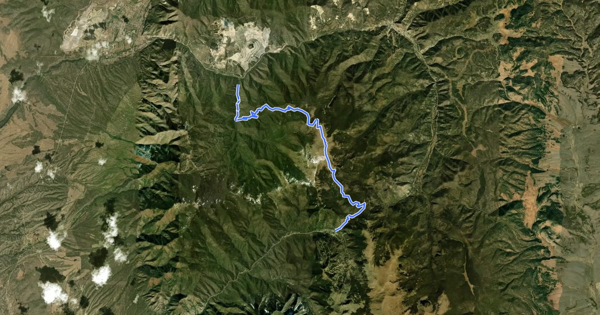 Маршрут Columbine-Twining National Recreation Trail на спутниковом снимке