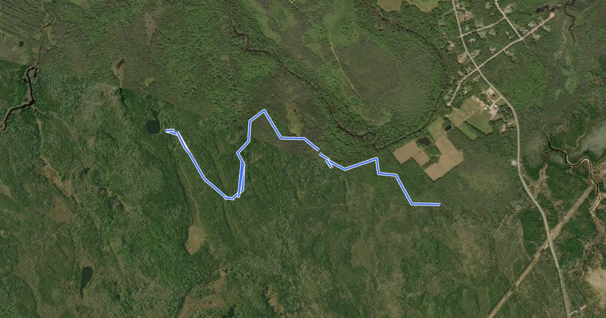 Маршрут Comeau Lake Trail на спутниковом снимке