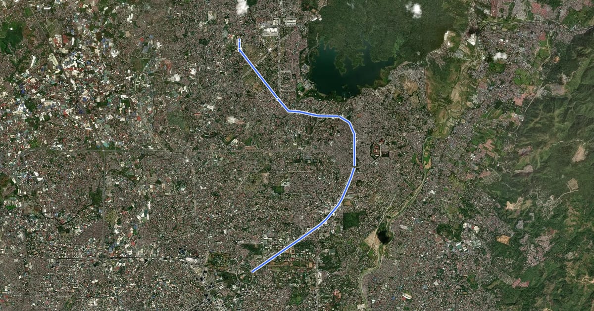 Маршрут Commonwealth Avenue Bicycle Lanes (northbound) на спутниковом снимке