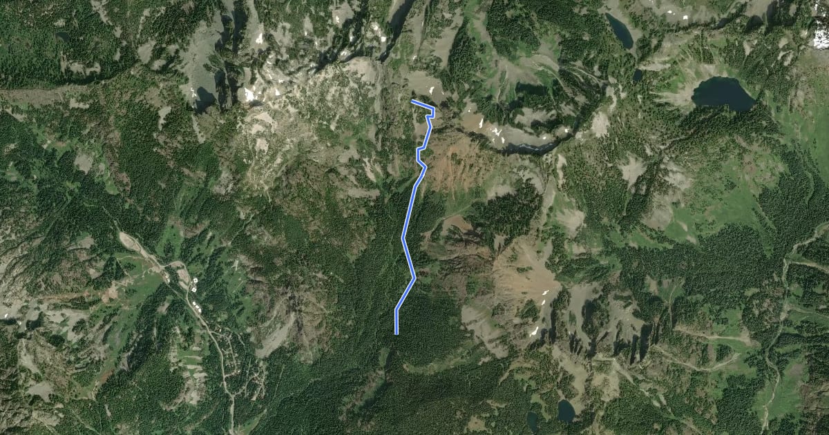 Маршрут Commonwealth Basin Trail на спутниковом снимке