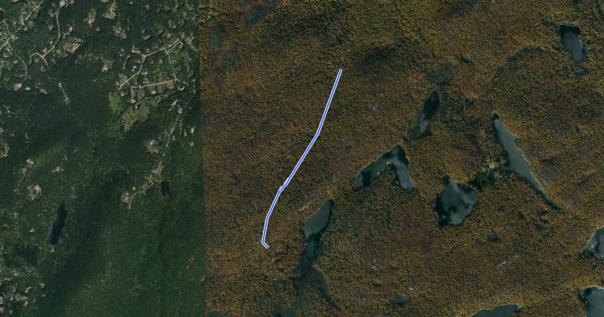 Маршрут Compartment Trail на спутниковом снимке
