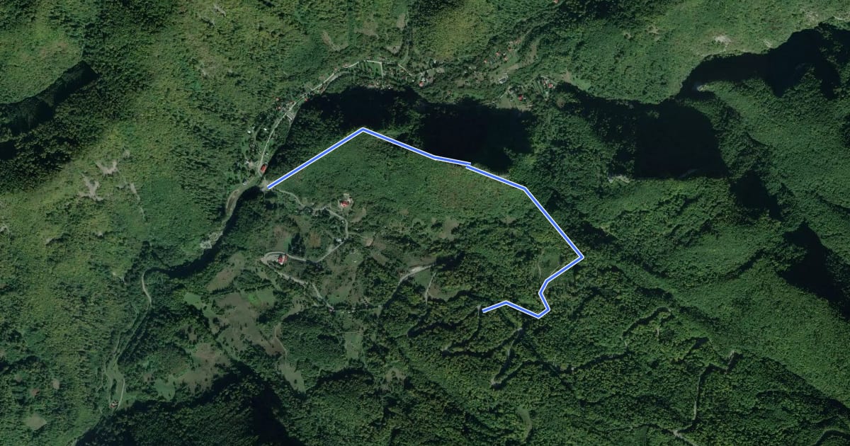 Маршрут Complex turistic Boga - DJ763(22km + 500m) на спутниковом снимке