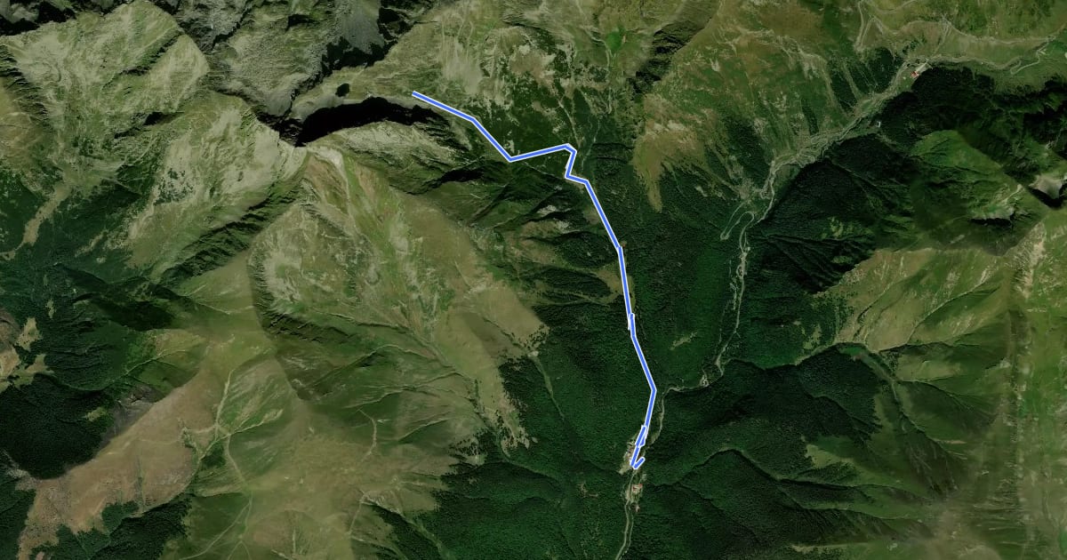 Маршрут Complexul Turistic Piscul Negru - L. Călțun на спутниковом снимке