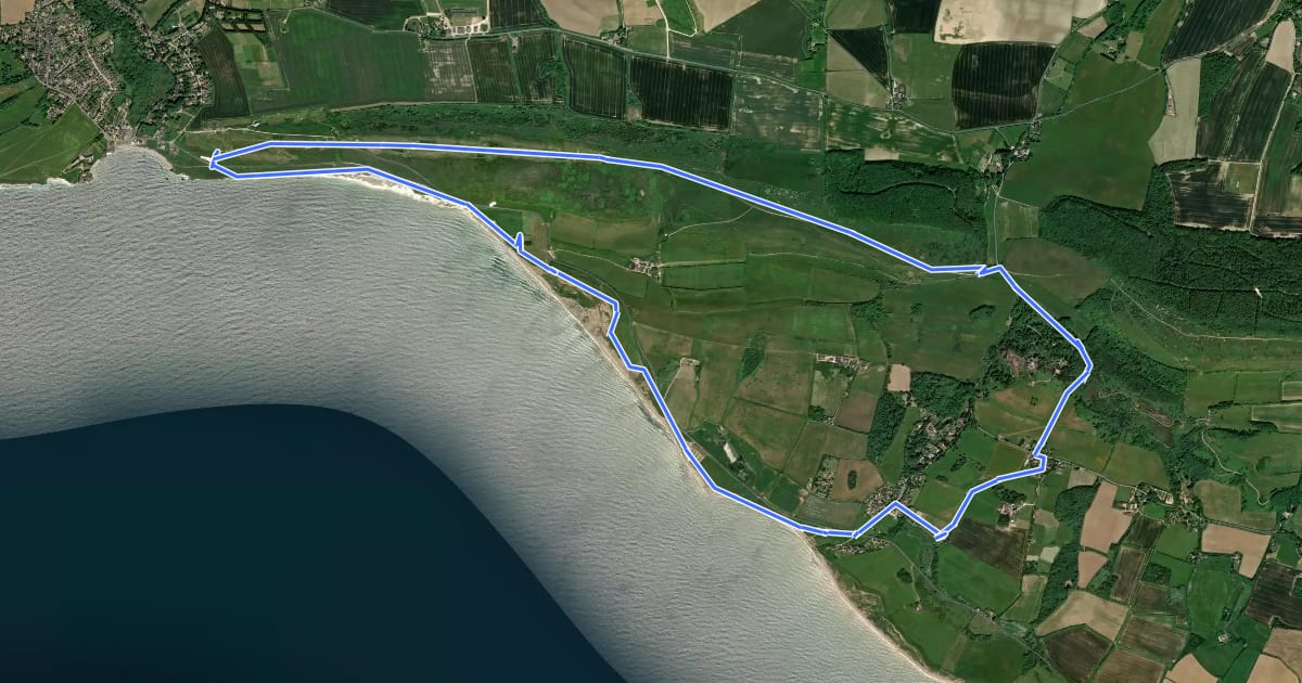 Маршрут Compton Bay and Downs Walk, Isle of Wight на спутниковом снимке