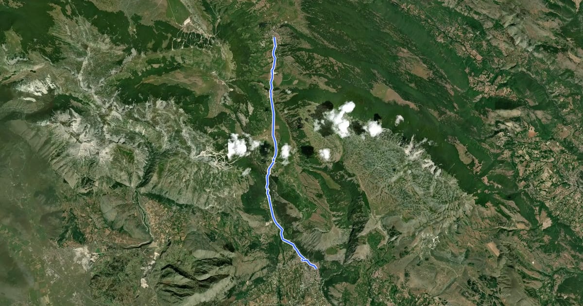 Маршрут Con le ali ai piedi - 8 на спутниковом снимке