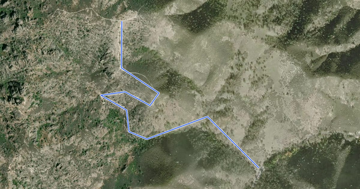 Маршрут Condor Gulch Trail на спутниковом снимке