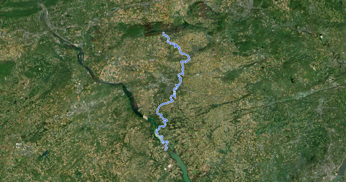 Маршрут Conestoga Trail System на спутниковом снимке