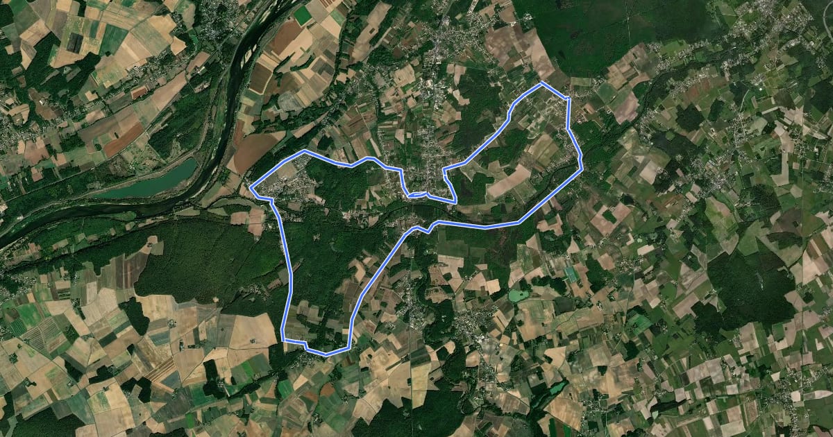 Маршрут Confluence de Loire (Sud) на спутниковом снимке