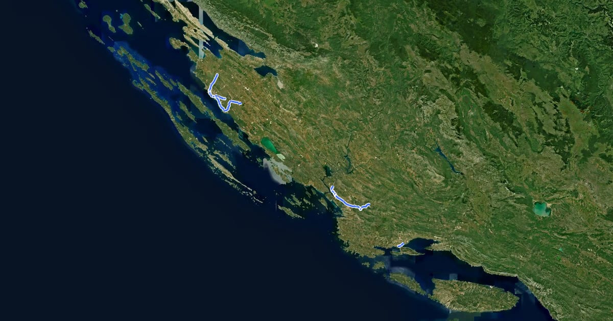 Маршрут Connection to EV8 in Croatia на спутниковом снимке