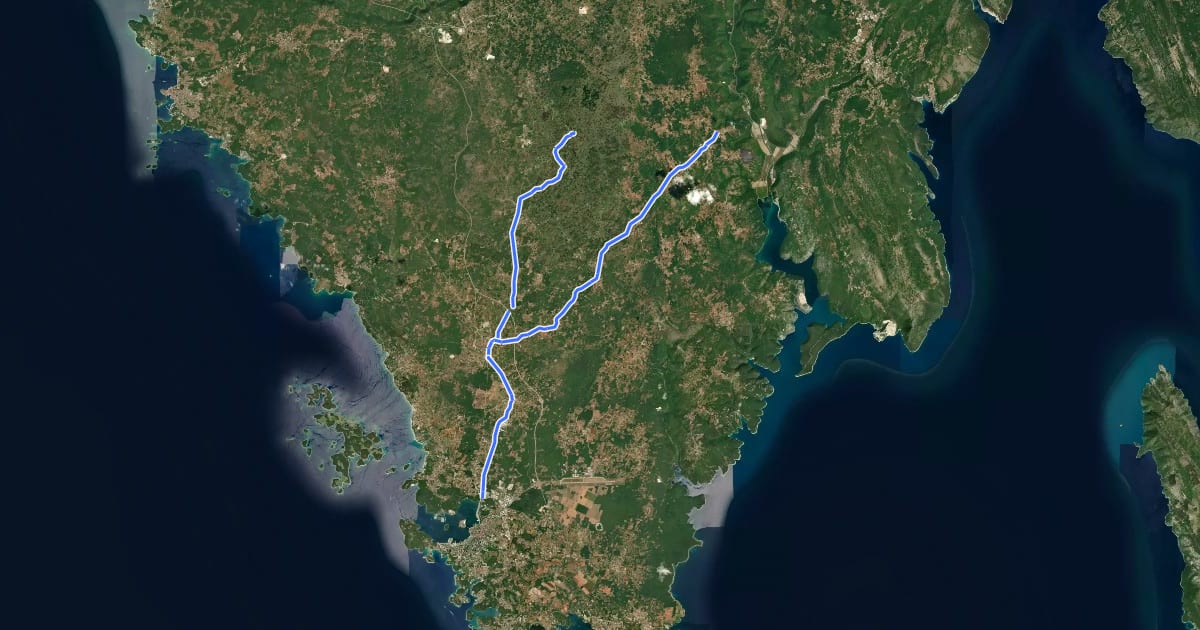 Маршрут Connection to EV8 in Croatia на спутниковом снимке