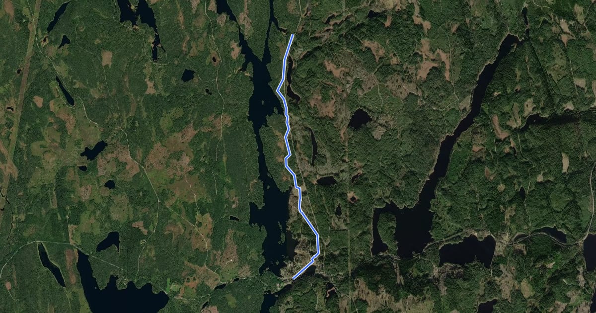 Маршрут Connector border Örebrö län/Dalarnas län - Bergslagsleden на спутниковом снимке
