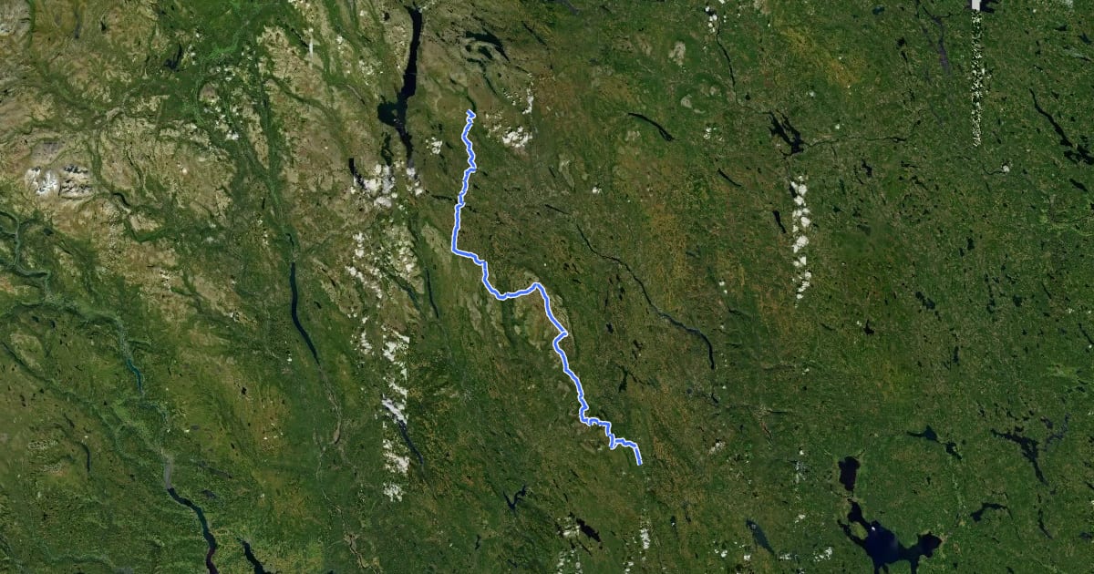Маршрут Connector Norwegian/Swedish border - Vasaloppsleden на спутниковом снимке