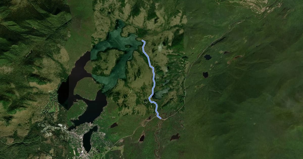 Маршрут Connery Pond Trail на спутниковом снимке