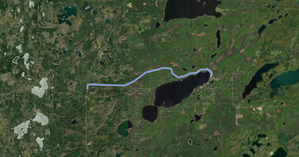 Маршрут Conover-Phelps Trail на спутниковом снимке