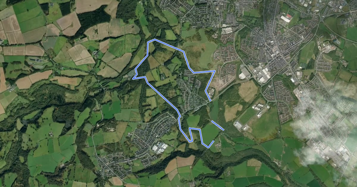 Маршрут Consett Heritage Trail на спутниковом снимке
