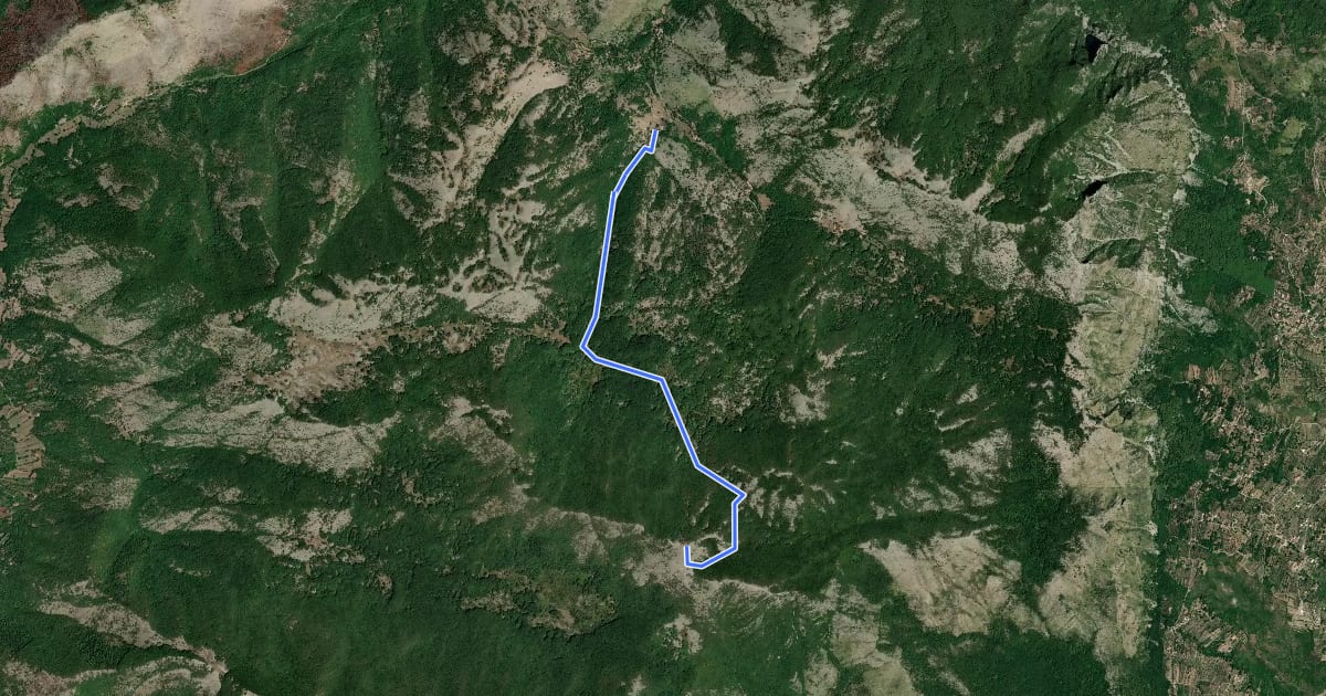 Маршрут Contrada Tasso-Monte Forte на спутниковом снимке