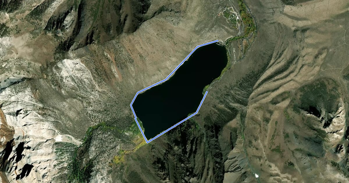 Маршрут Convict Lake Loop на спутниковом снимке