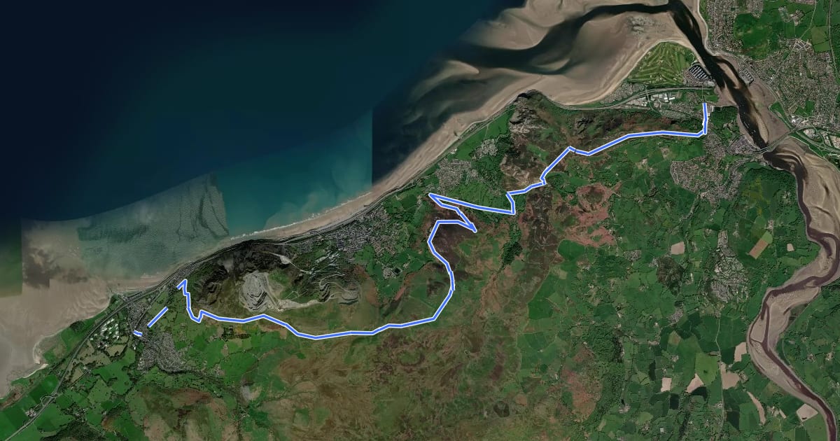 Маршрут Conwy Mountain alternative на спутниковом снимке
