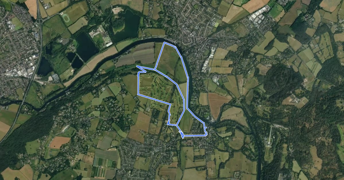 Маршрут Cookham and Cock Marsh Walk, Maidenhead на спутниковом снимке